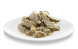 Печень по-строгановски