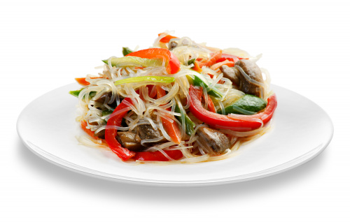 Фунчоза с грибами