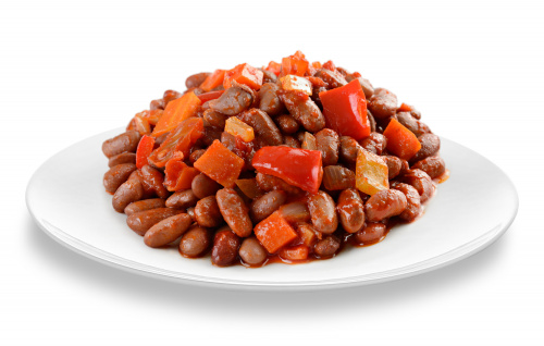 Фасоль тушеная с овощами