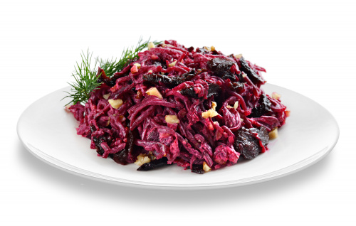 Салат "Свекольный" с черносливом и грецким орехом