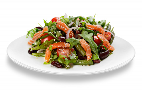 Салат "Семга с рукколой"