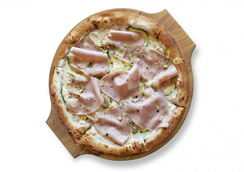 Пицца с мортаделлой и артишоками 