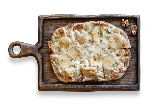 Римская пицца с горгонзолой и грушей 